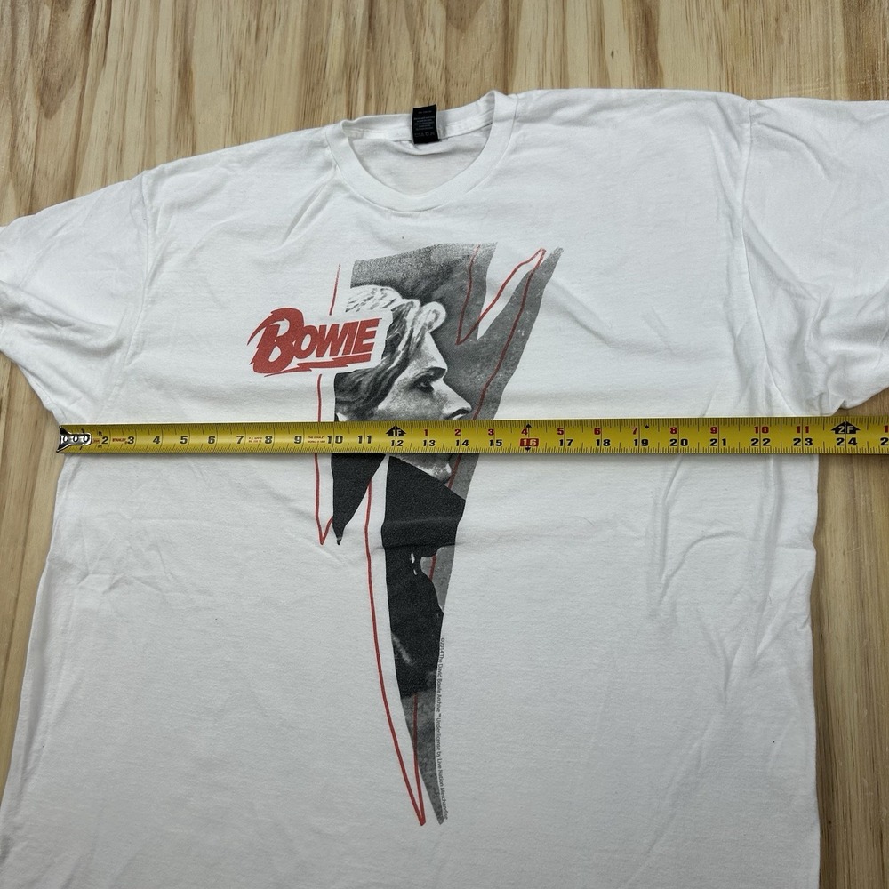 David Bowie Men's XL White T Shirt Short Sleeve Graphic Rock Music Vintage - Picture 4 of 7